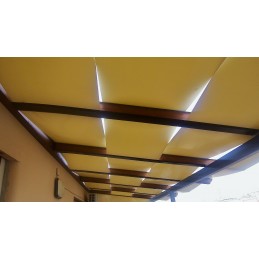 Egyedi gyártású vízálló vagy mikroperforált PVC hullámlemezek pergolákhoz és pavilonokhoz