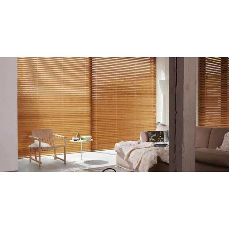 Persianas venecianas de 25 mm con efecto madera, hechas a medida: diseño elegante