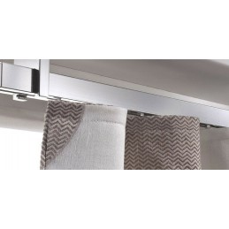 Riel cuadrado de aluminio de 25 x 25 para cortinas personalizadas (varios colores)