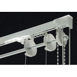 Chain-Operated Curtain Track with Central Opening