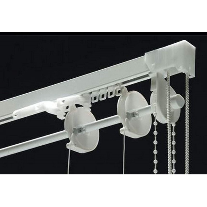 Chain-Operated Curtain Track with Central Opening