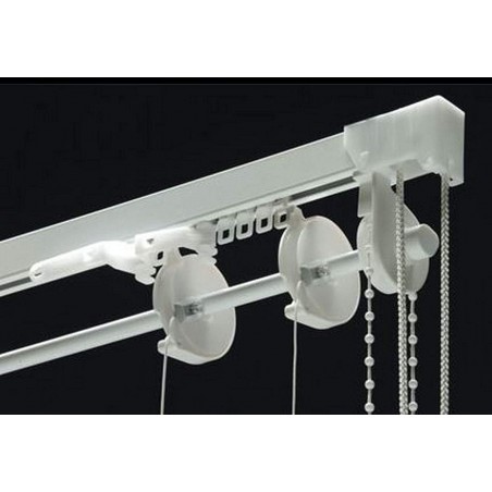 Chain-Operated Curtain Track with Central Opening