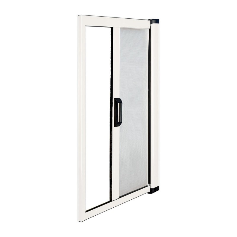 Moustiquaire enroulable horizontale sur mesure avec boutons coupe-vent