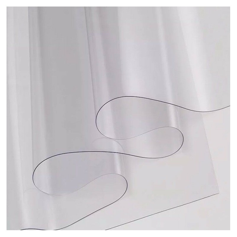 TENDEEVOLUTION Telo PVC Trasparente PLASTIFICATO Cristal IMPERMIABILE Doppio Spessore Vendita al Mezzo Metro Lineare Altezza PEZZA 180CM, Spessore 0,50MM