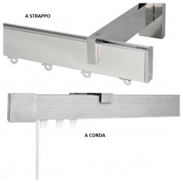 Rail plat en aluminium 40 x 10 pour rideaux – Cordon ou Velcro