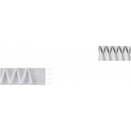 VANITY Gardinenband, weiß oder transparent – Meterware