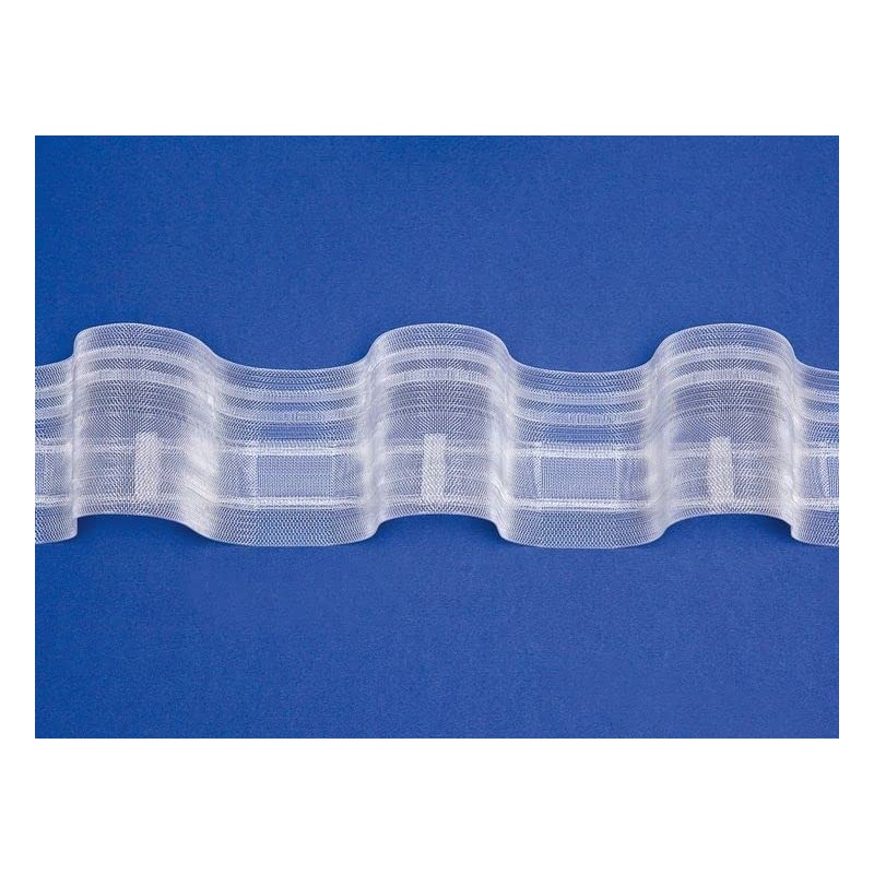 Transparant SELF PLEAT lint met golfeffect - Verkocht per meter