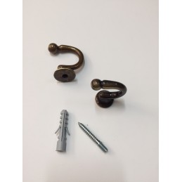 Gancho de latón para sujetar cortinas (43-50 mm) | Accesorio para cortinas fabricado en Italia