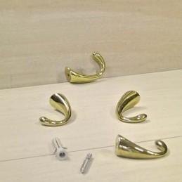 Crochet de fixation pour embrasse de rideau de 50 mm, disponible en or, bronze et chrome satiné – Élégance et fonctionnalité