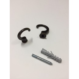 Rautaesirippun kiinnitystarvikkeet ja pidikkeet - seinäkoukut eri väreissä