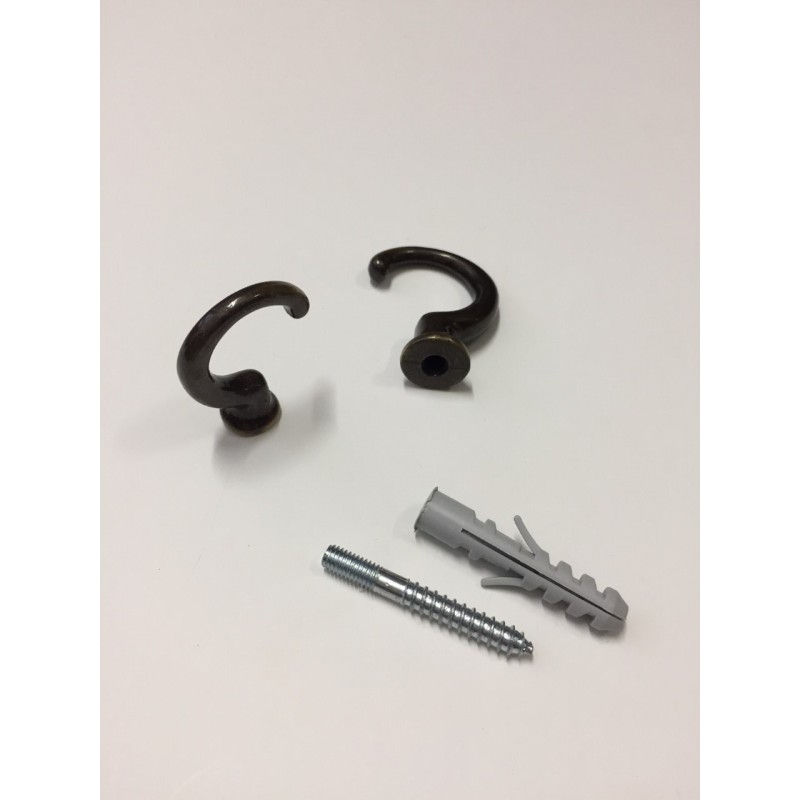 Rautaesirippun kiinnitystarvikkeet ja pidikkeet - seinäkoukut eri väreissä