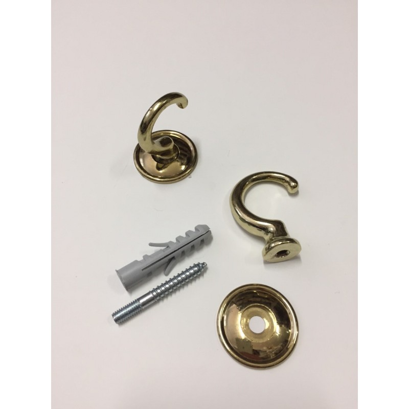 Messing-Embrassenhaken mit Rosette – elegant und langlebig