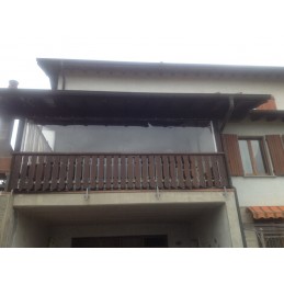 Lámina de PVC transparente anti-UV de 0,5 mm con ojales ovalados