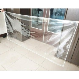 Transparent PVC Tarpaulin with 0.8mm Eyelets - Resistant and Waterproof