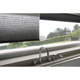 25 mm specialfremstillet metallisk plissegardin – filtrering og termisk