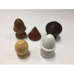 Elegant Wooden End Caps for 35mm Diameter Curtain Rods - Discover the Colors