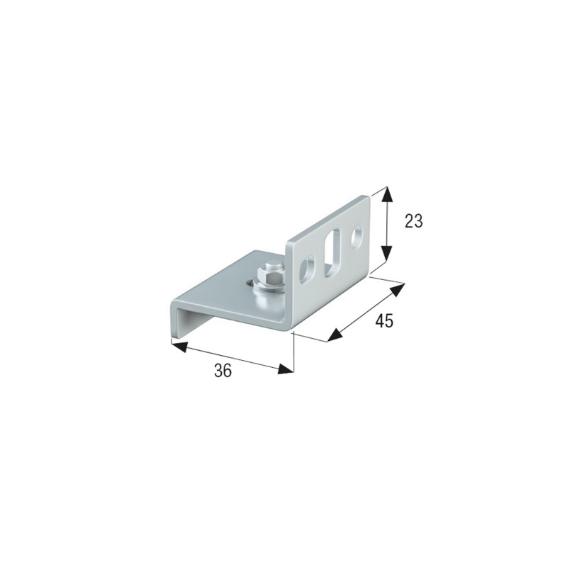 Galvanized Steel Bracket for MR3 Monorail Wall Mounting - Durable and Easy to Install