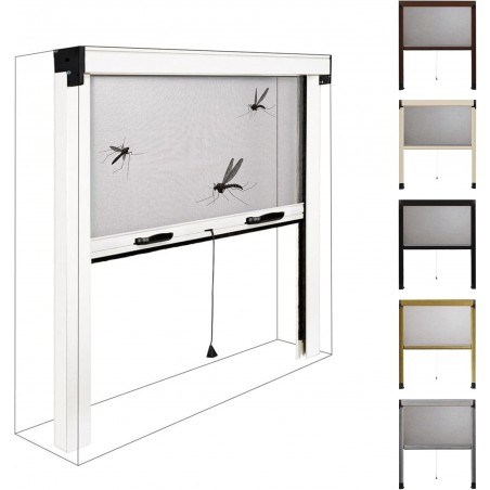 Moustiquaire enroulable verticale sur mesure pour fenêtres et portes