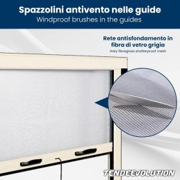 Maßgefertigtes vertikales Rollo-Moskitonetz für Fenster und Türen