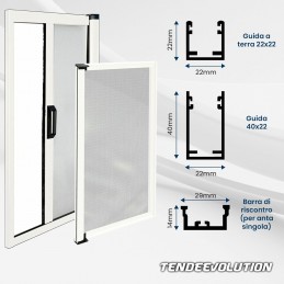 Moustiquaire à enrouleur latéral sur mesure pour portes et balcons