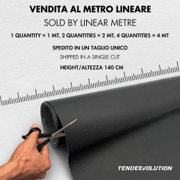 Hoogwaardig zwart antislip eco-leer voor stoffering en bekleding per meter