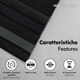 High-Quality Black Non-Slip Eco-Leather for Upholstery and Coverings by the Meter