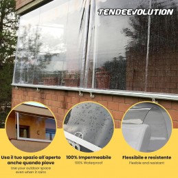 Transparent PVC Rainproof Awning – Made to Measure