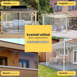 Prozorna PVC deževnica – izdelana po meri