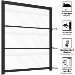 Hermetic Crystal PVC Awning for Outdoors with Cassette: Protection and View