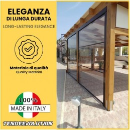 Hermetic Crystal PVC Awning for Outdoors with Cassette: Protection and View