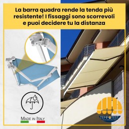 Copertină cu braț extensibil Tempotest Parà – Fabricată la comandă