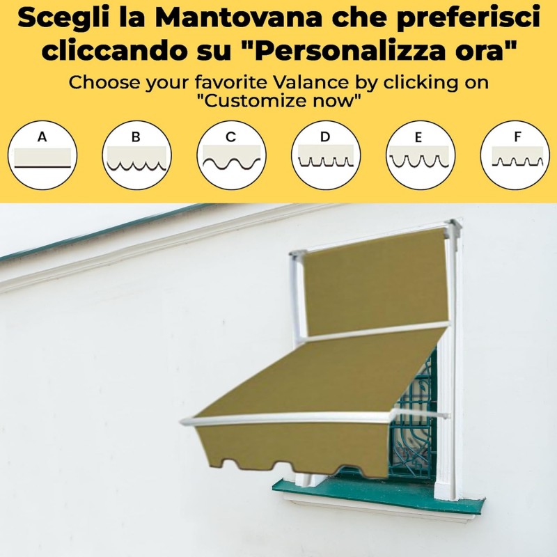 Tenda Da Sole A Caduta Per Balcone Mod. Genova - Personalizzabile Con Guide E Tessuto Tempotest - Foto 9