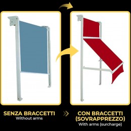 Genova Tempotest Parà napellenző oldalsó vezetősínekkel – Egyedi gyártás