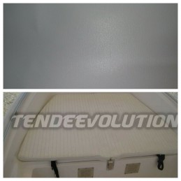 Couro sintético náutico branco liso/acolchoado – 140 cm por metro