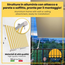 Tempotest Parà Drop Awning Made to Measure for Balconies