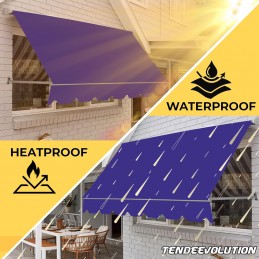 Auvent à fermeture forcée Tempotest Parà – Fabriqué sur mesure avec bras