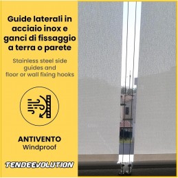 Toldo retrátil Tempotest Parà com cabos de aço inoxidável – Feito sob medida