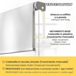 Specialfremstillet semifiltrerende rullegardin – Elegant ensfarvet stof