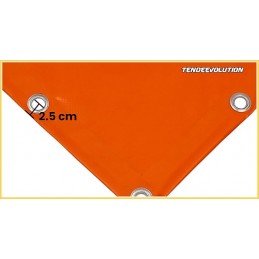 Prelată PVC ignifugă clasa 2, fabricată la comandă, cu ochiuri de 50 cm