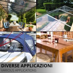 Transparente Kristall-PVC-Folie – Meterware für Dacharbeiten