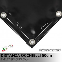 Lona de PVC personalizada de 650 g con ojales cada 50 cm – Impermeable