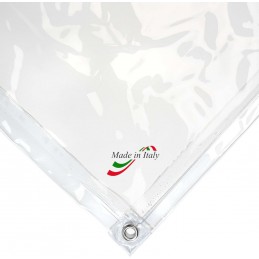 0,50 mm klar PVC-plade med øjer hver 25 cm – specialfremstillet