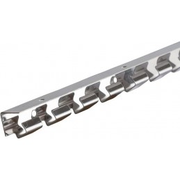 Nerūsējošā tērauda balsts un plāksnes caurspīdīgām PVC sloksnēm – Gancera Profile