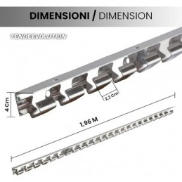RVS-steunen en platen voor transparante PVC-strips – Gancera-profiel