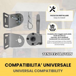 Galvanized Iron Drop-Down Awning Brackets | Various Colors
