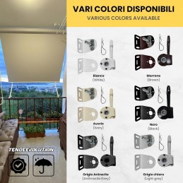 Supports de store banne en fer galvanisé | Couleurs variées