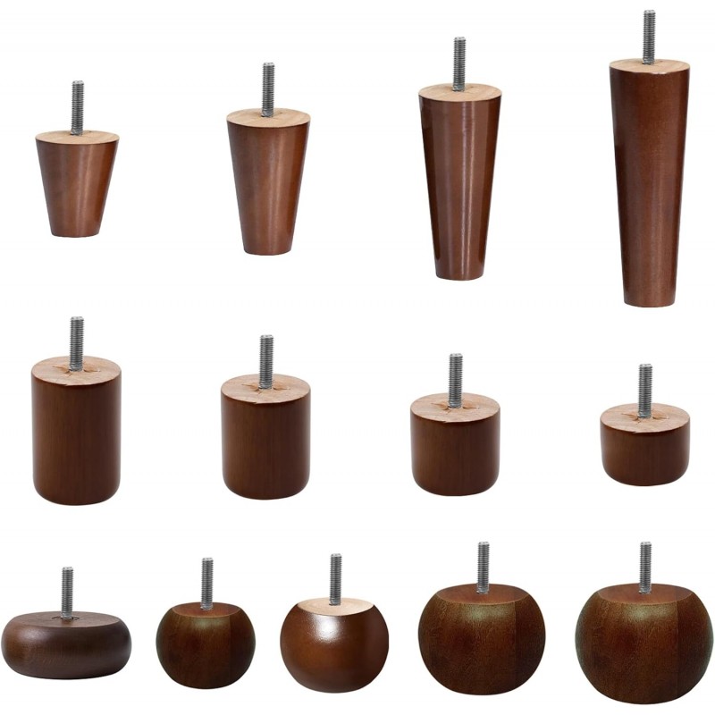 Patas de madera para muebles y sofás – Haya, varios modelos