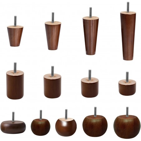 Piedini in Legno per Mobili e Divani – Faggio, Vari Modelli