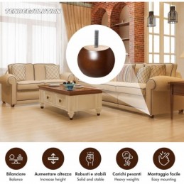 Drewniane nóżki do mebli i sof – bukowe, różne modele