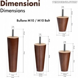 Träfötter för möbler och soffor – Bok, olika modeller